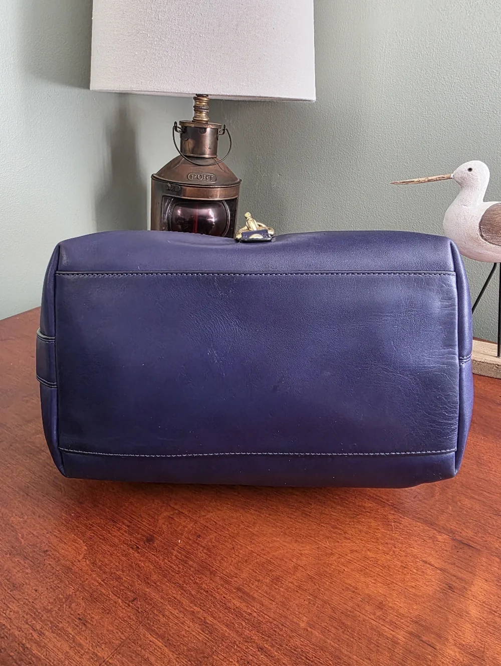 Coach 23420 Legacy Clip Duffle Purple Leather Shoulder Bucket Bag - Picture 7 of 16